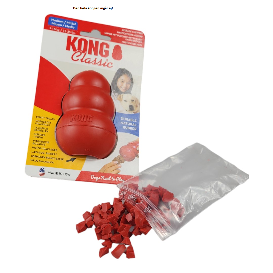 Småbitar av  Röd Kong ca. 26g - 2 matt och glansig