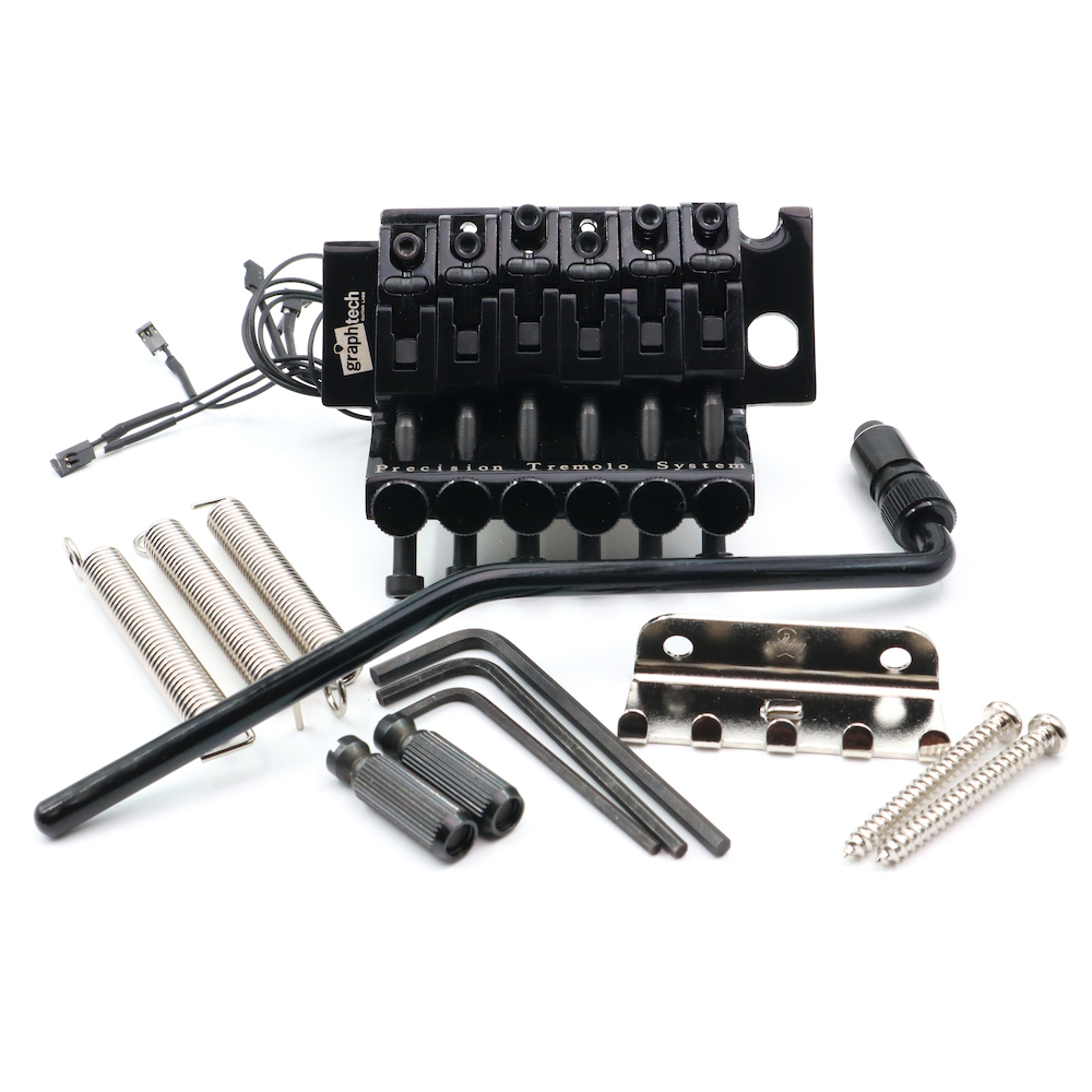 PN-0080-B0 GHOST LB63 Floyd Rose Style Bridge (Black) - 2