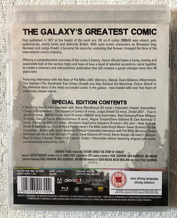 Future Shock: The Story of 2000 AD Blu-ray Arrow