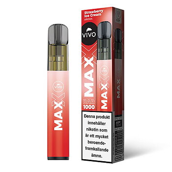 Vivo Max Engångspod Strwberry Ice Cream MESH