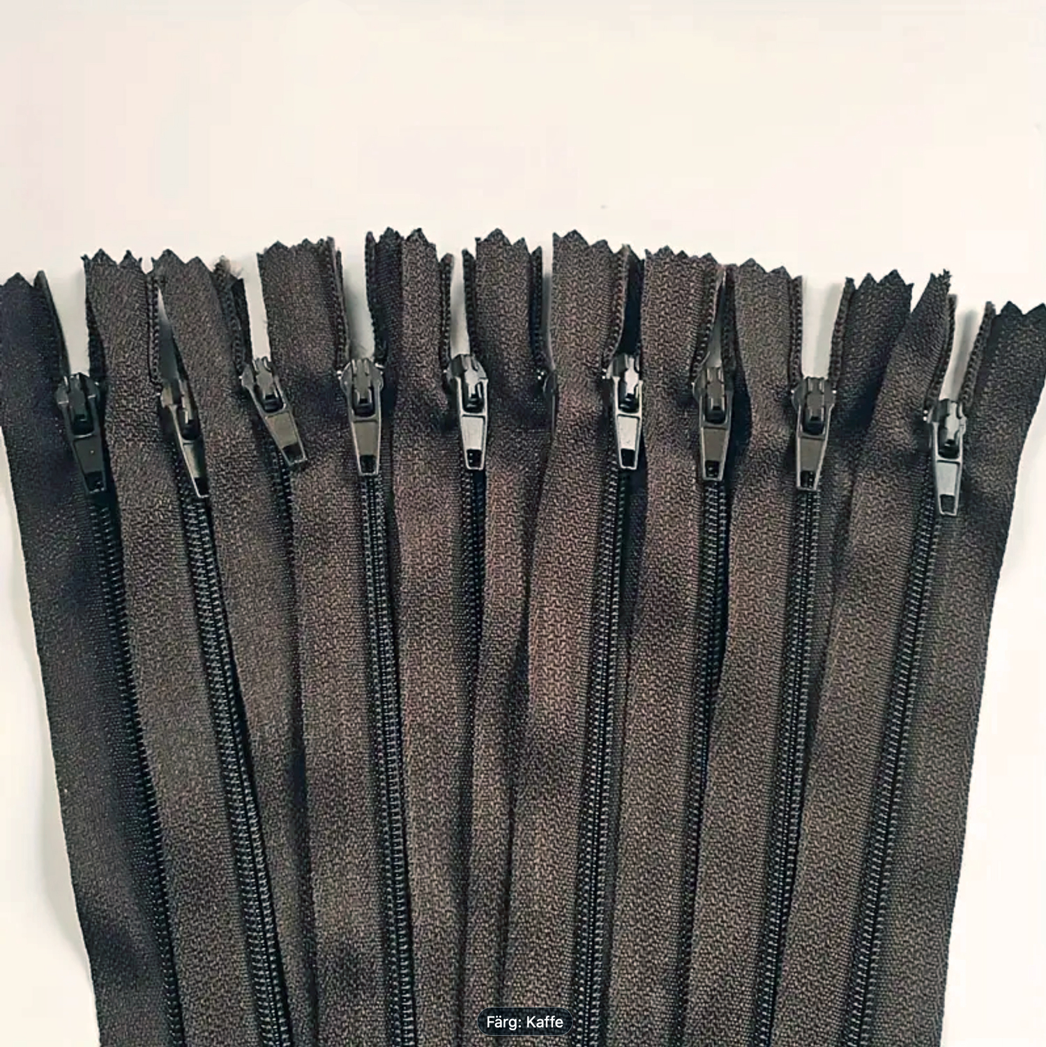 Dragkedja 40 cm, brun - 2