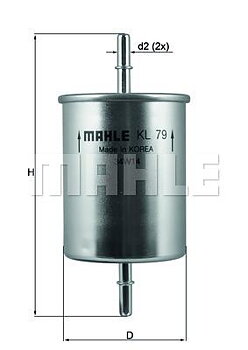 BRÄNSLEFILTER  "Premium" fabr Mahle  Audi, Seat, Skoda VW