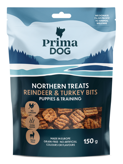 PrimaDog Northern Treats Reindeer & Turkey Bits 150g