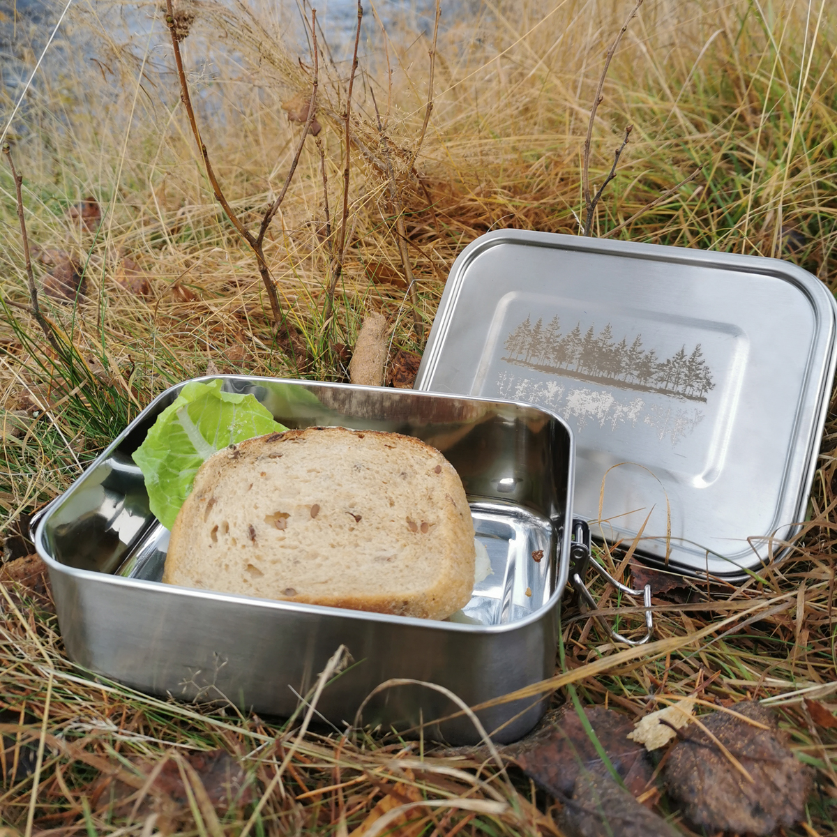 Lunchlåda 1,2L Gravyr Skog - 2