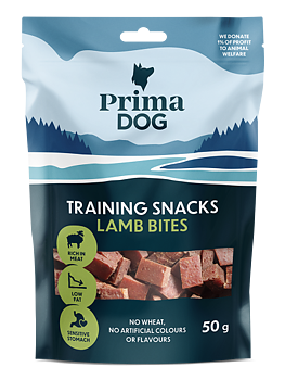 PrimaDog Training Snacks 50g - Tuna Bites - Lamb Bites - Duck Bites - Chicken Bites