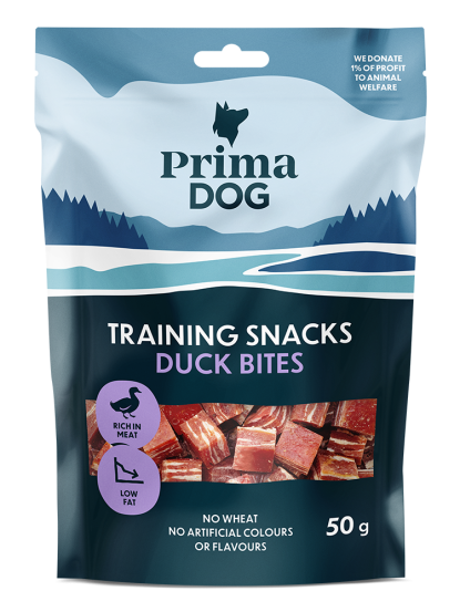 PrimaDog Training Snacks 50g - Tuna Bites - Lamb Bites - Duck Bites - Chicken Bites - 3