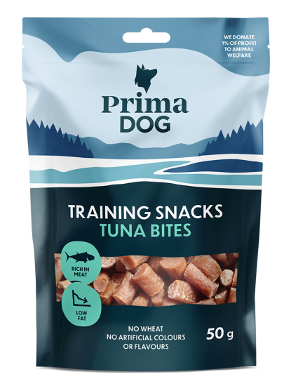 PrimaDog Training Snacks 50g - Tuna Bites - Lamb Bites - Duck Bites - Chicken Bites