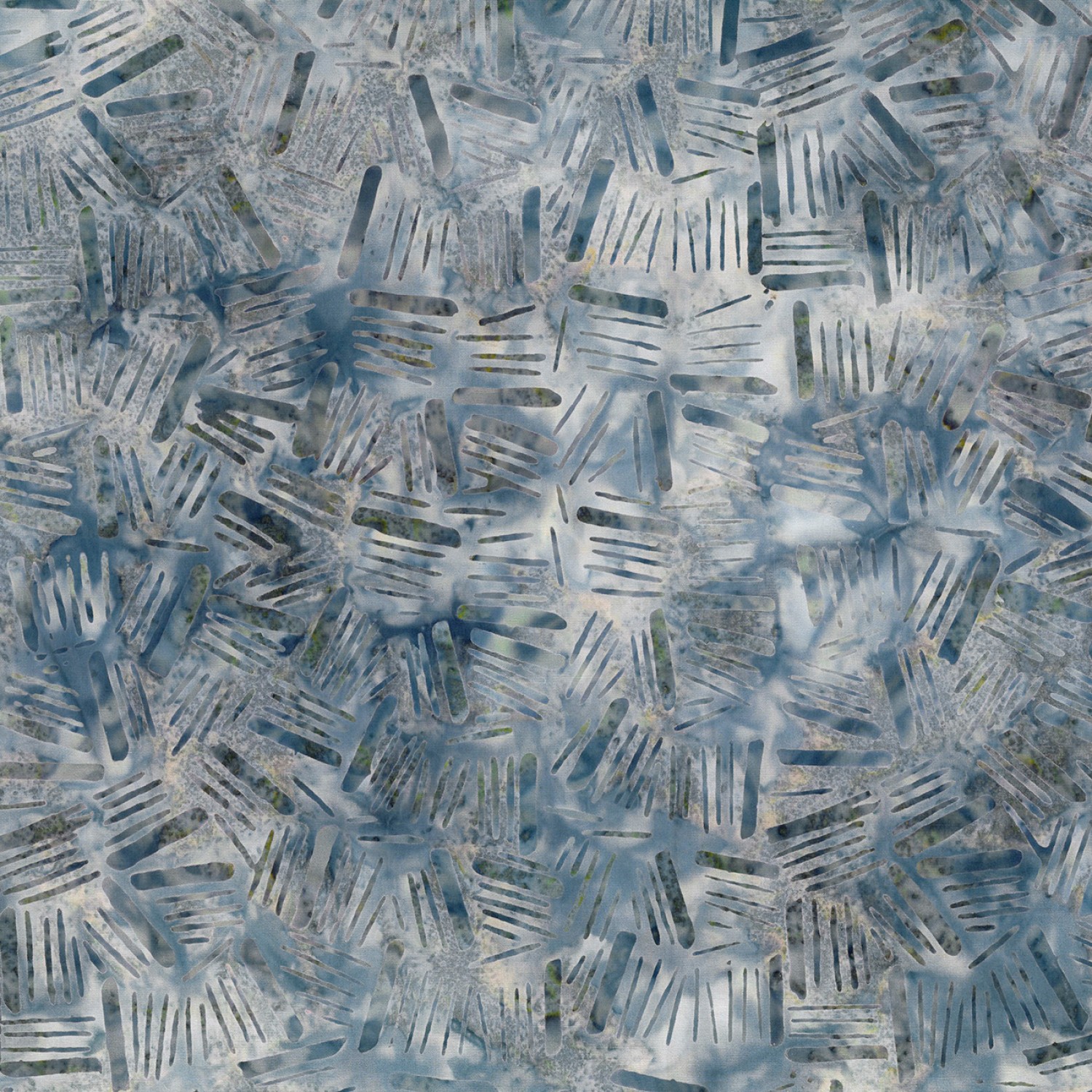 Tyg - Batik - Light Blue Sticks Batik