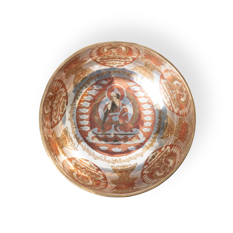 Silverpläterad sångskål Buddha Shakyamuni 23 cm - 2