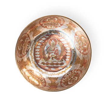 Silverpläterad sångskål Buddha Shakyamuni 21 cm