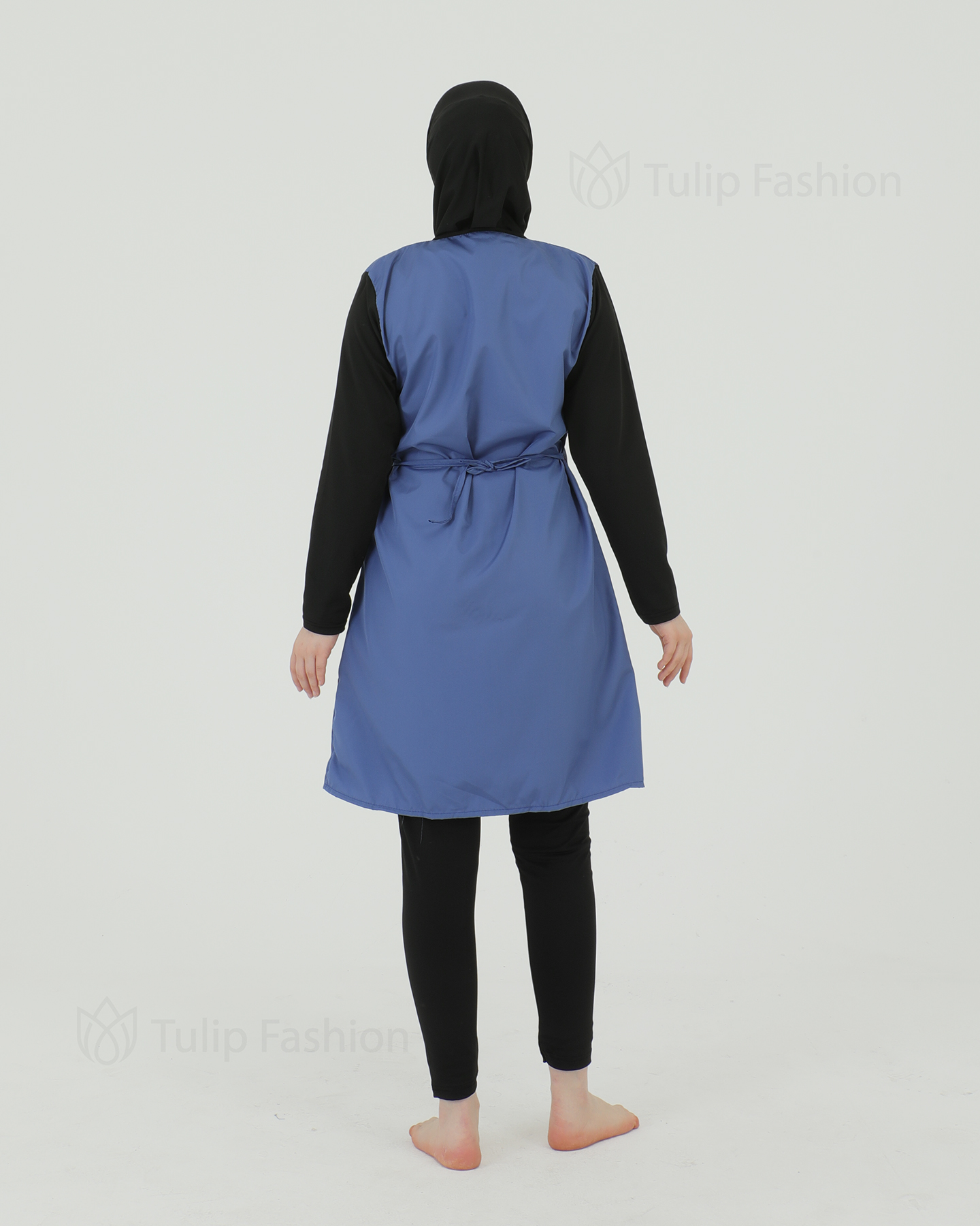 Muslim Swimsuit with hijab - Blue - 5