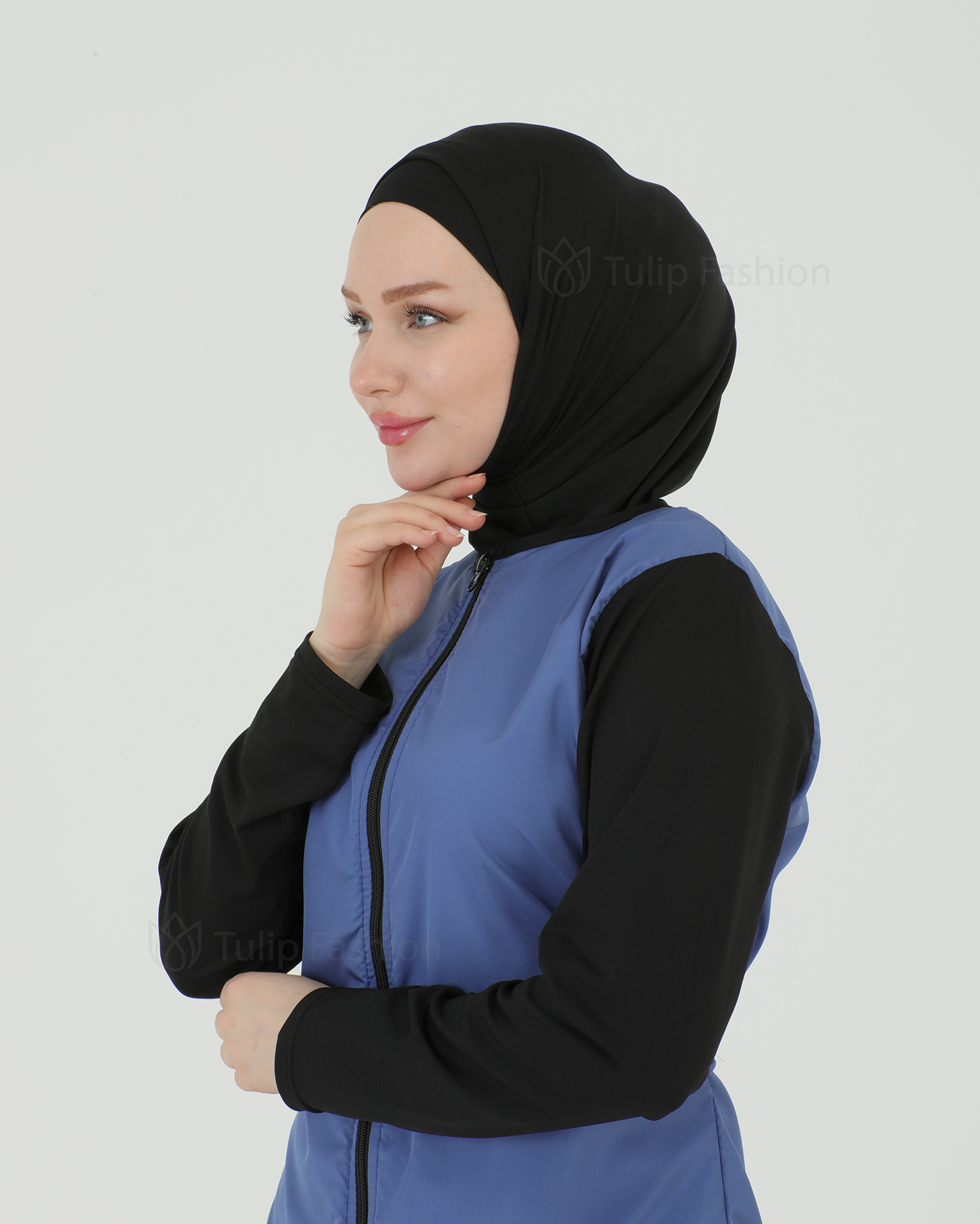 Muslim Swimsuit with hijab - Blue - 6