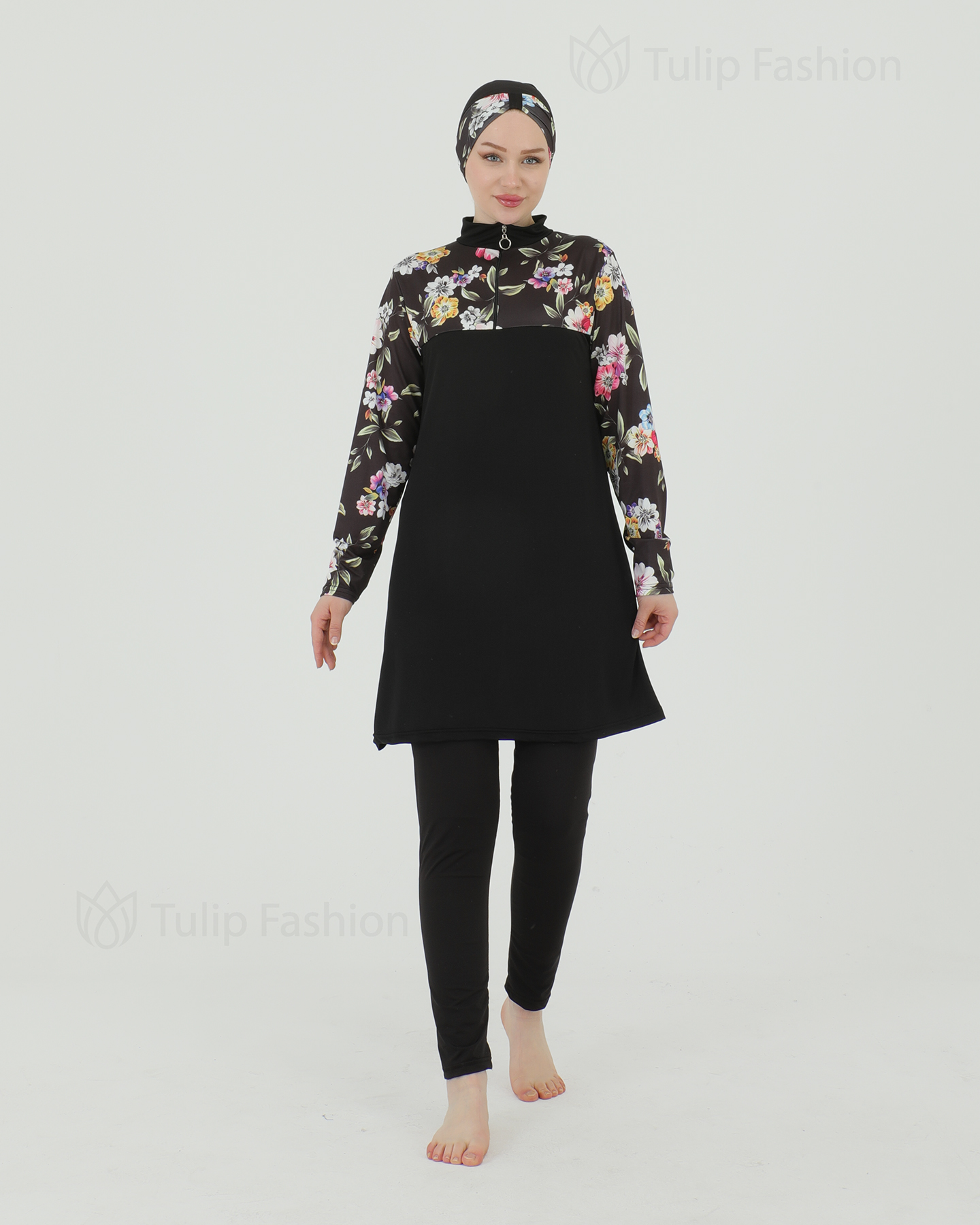 Muslim Swimsuit with hijab - Black