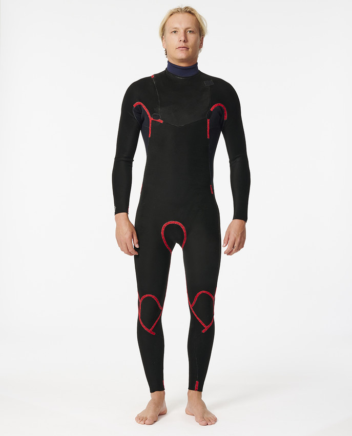 Rip Curl Dawn Patrol Performance 3/2mm Chest Zip Steamer Våtdräkt - 4