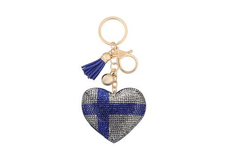 Nyckelring Finland Hjärta bling