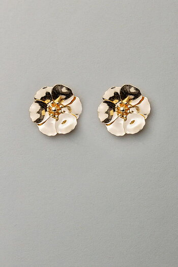 Bow 19 - Flower Small Earrings Gold