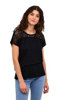 CRTULLA T-SHIRT - SVART - CREAMCRS