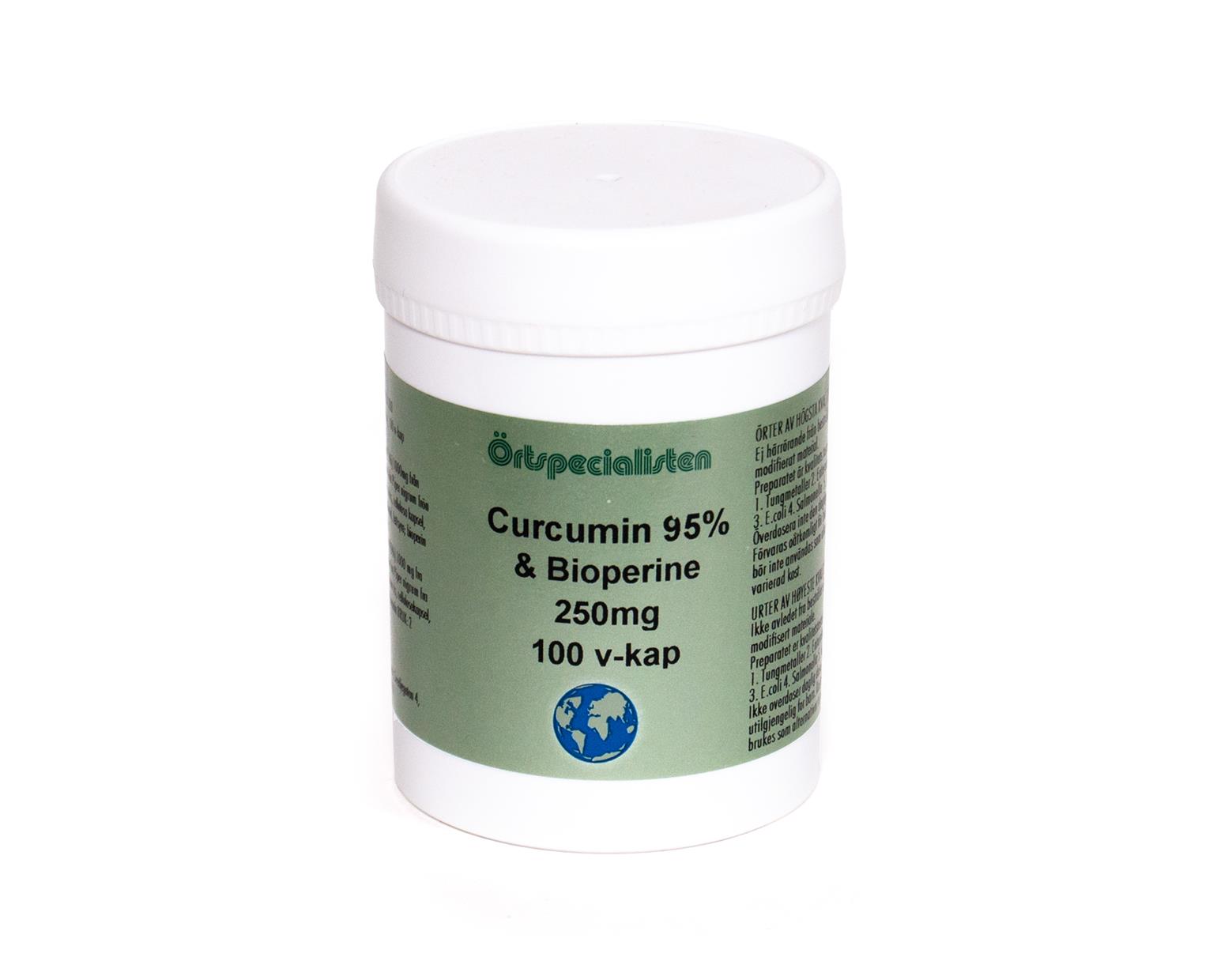 Gurkmeja extrakt, Curcumin 250mg 100vk - Örtspecialisten