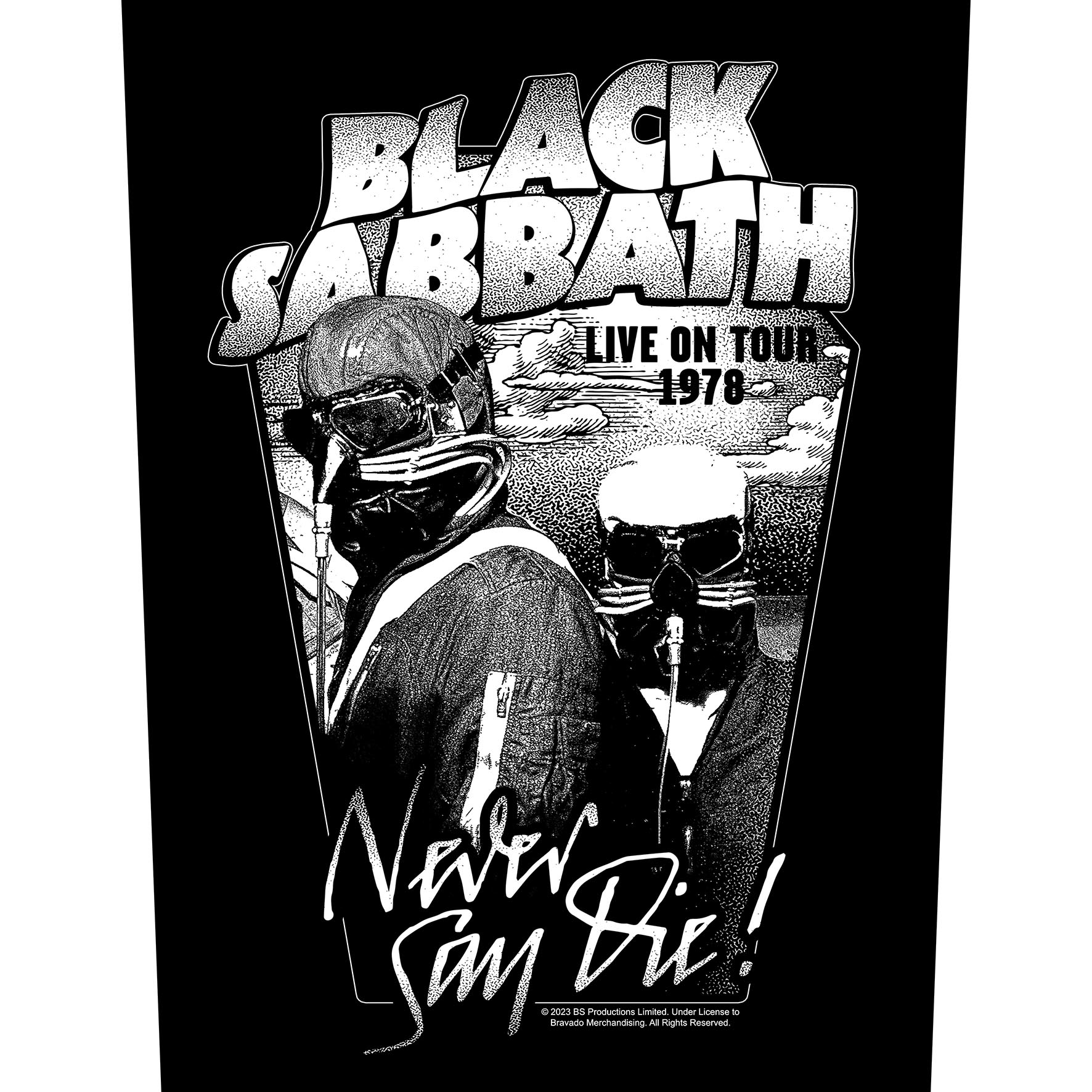 BLACK SABBATH  BACK PATCH - NEVER SAY DIE