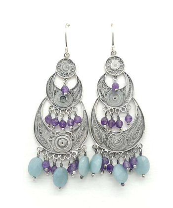THREE COIN CHANDELIER EARRING