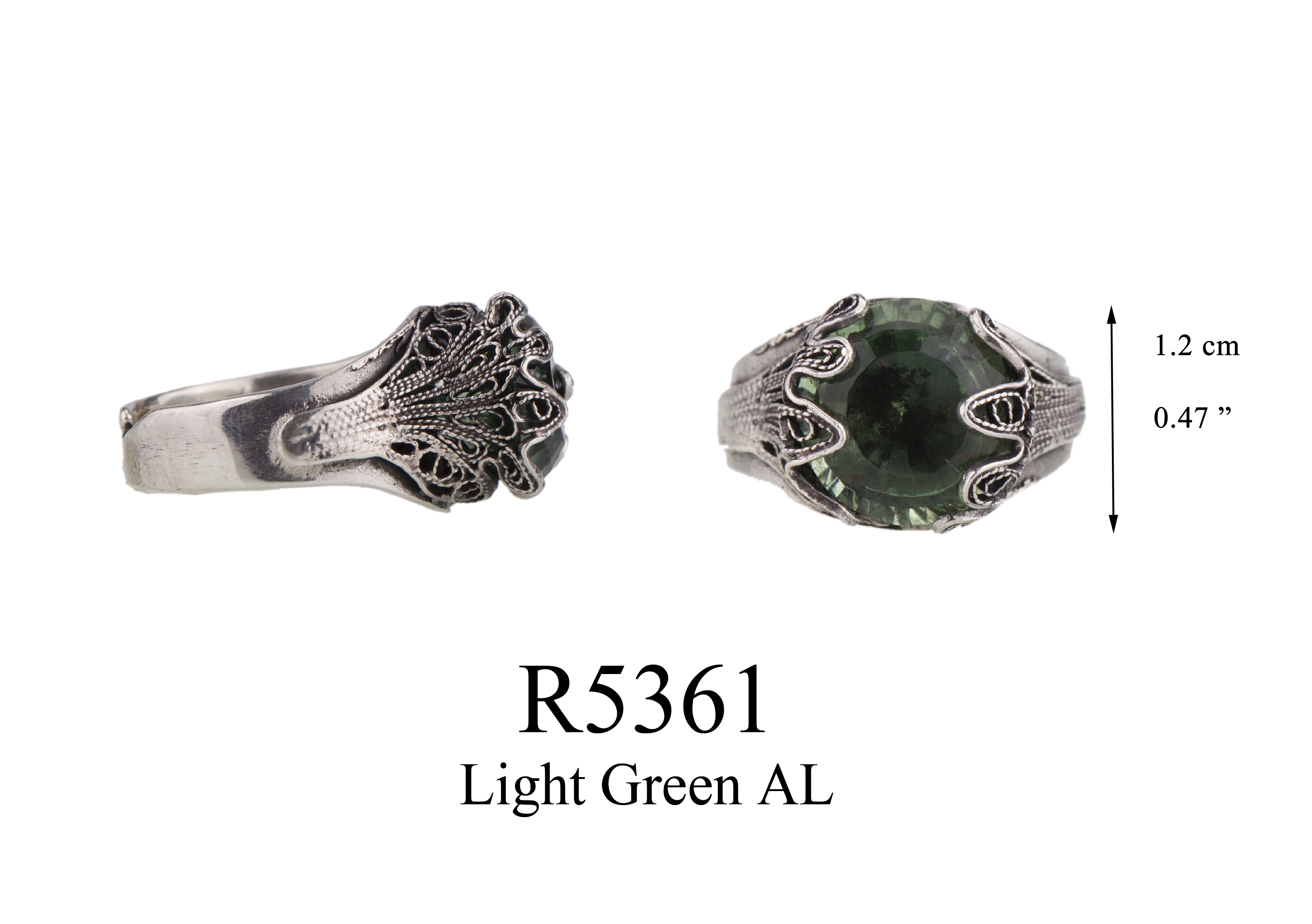 RETROCHIC EMBLOSSOMED LEMURIA RING - 3