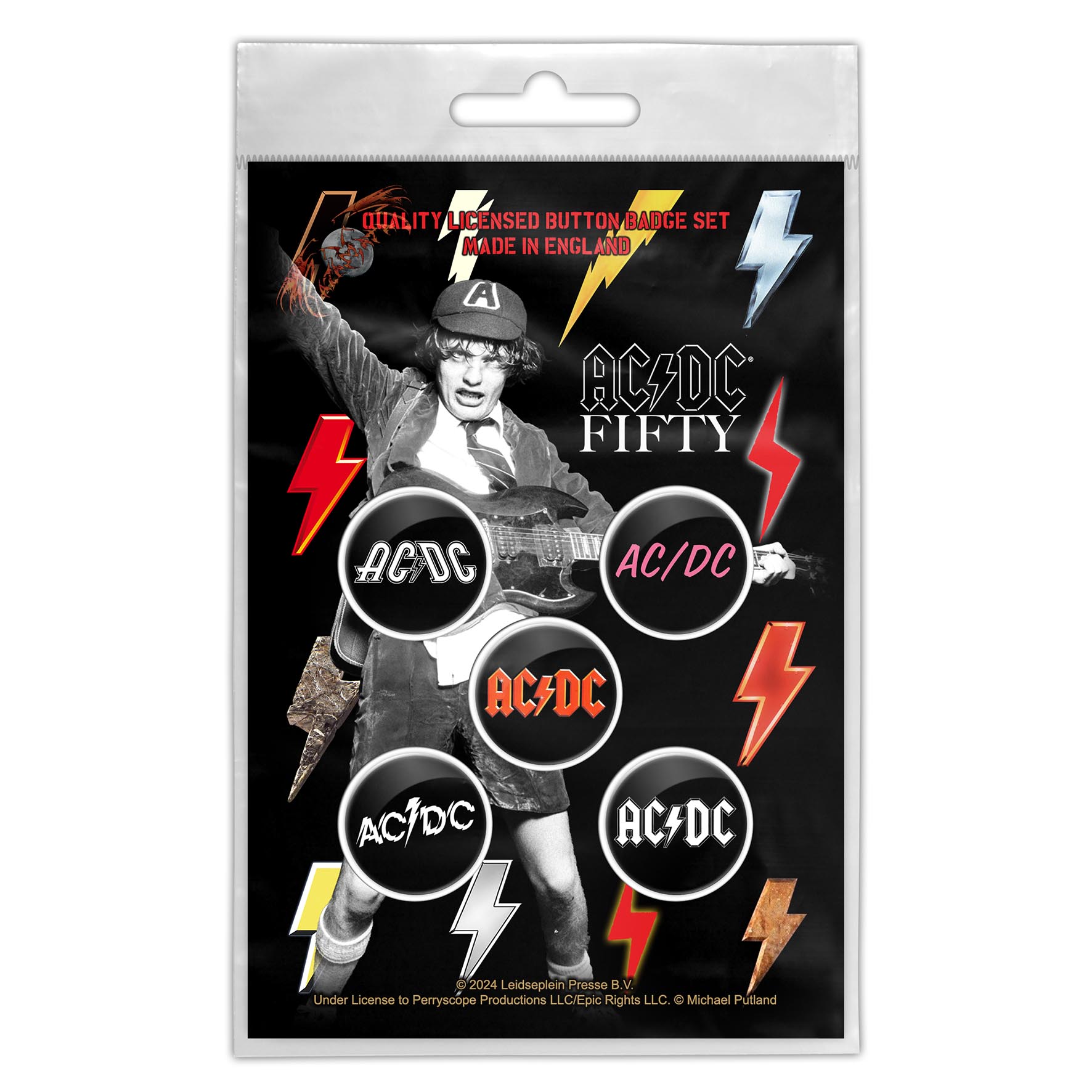 Ac/Dc Button Badge Pack: Bolt Array