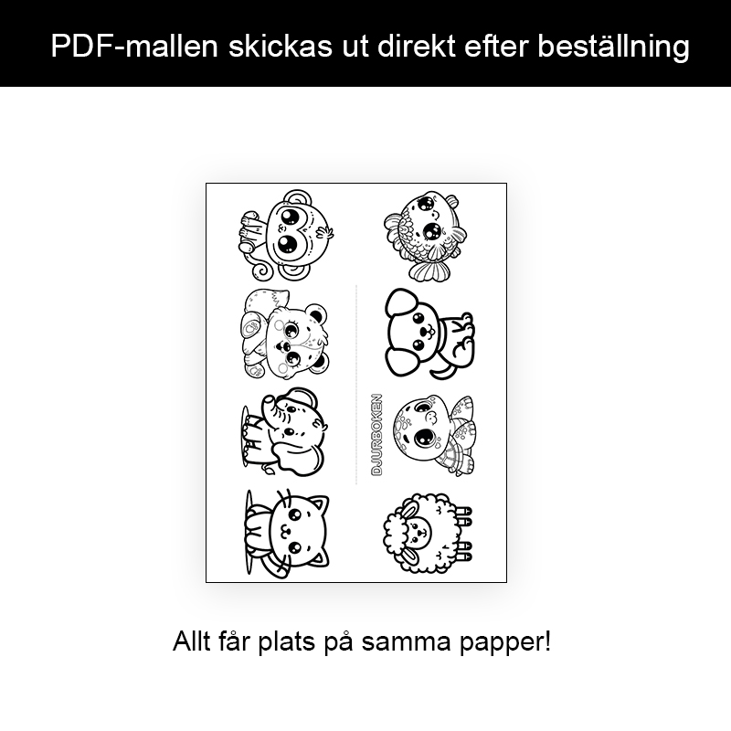 målarbok djur
