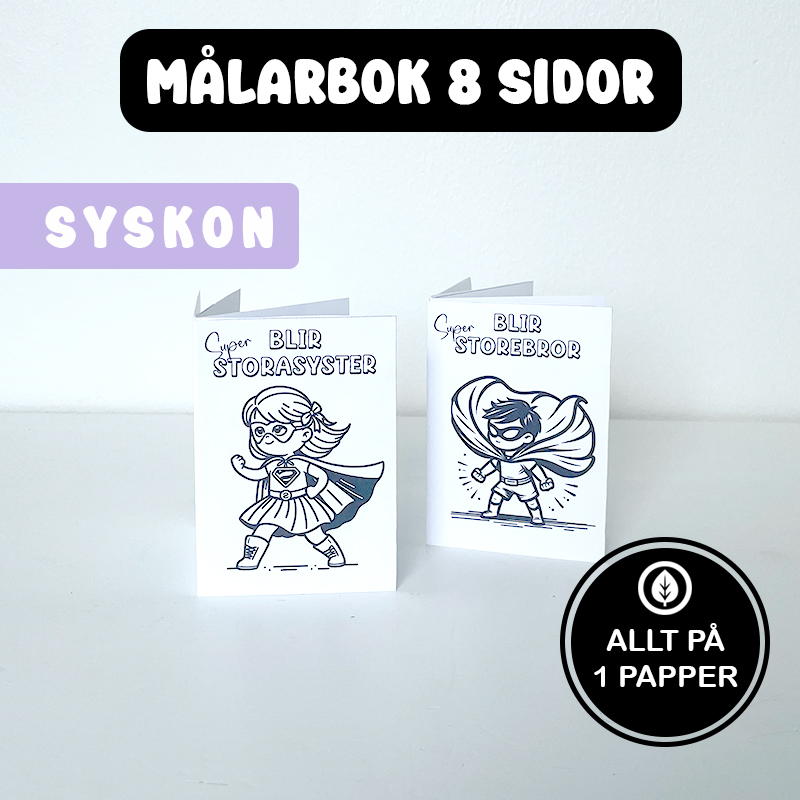 Målarbok - Bli storasyster / storebror