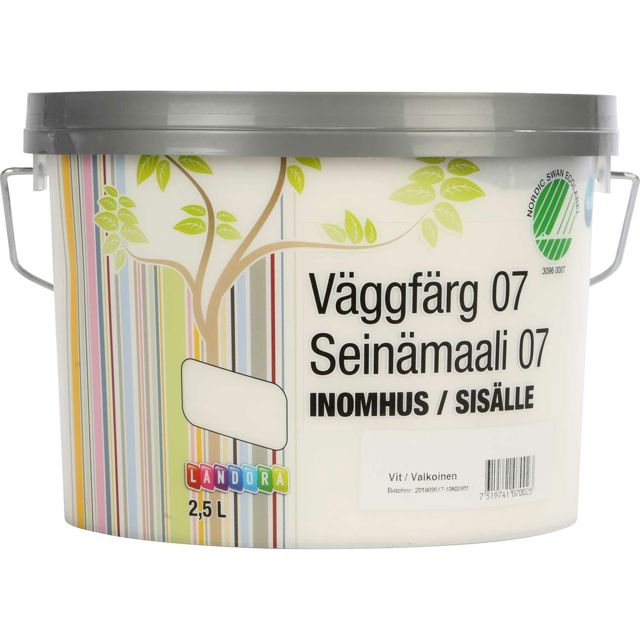 Väggfärg 07 Landora Vit 4Lit