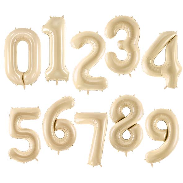Sifferballong - Beige - 72 cm