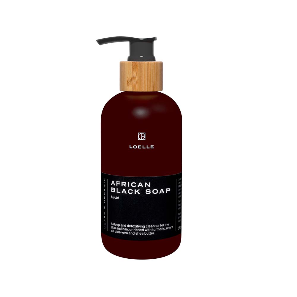 African Black Soap Liquid 250ml Loelle