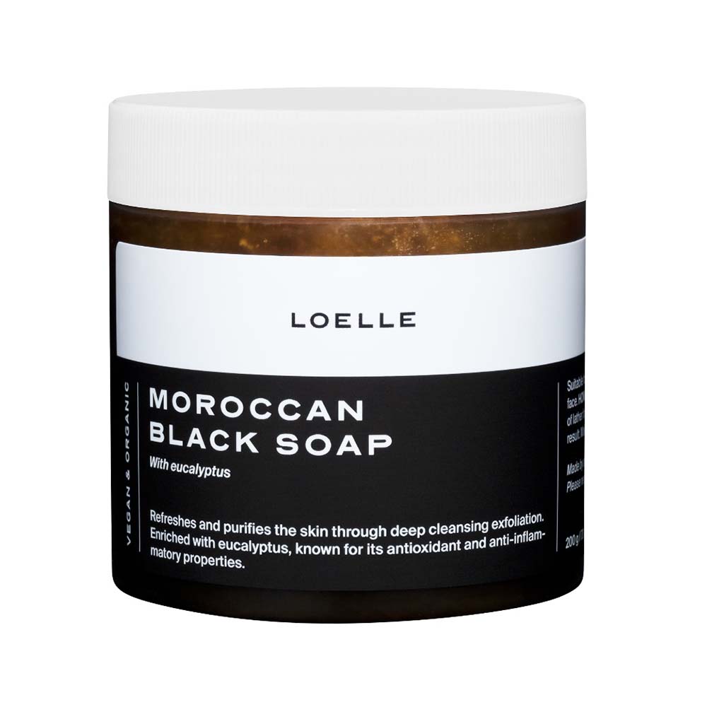 Moroccan Black Soap 200g Loelle