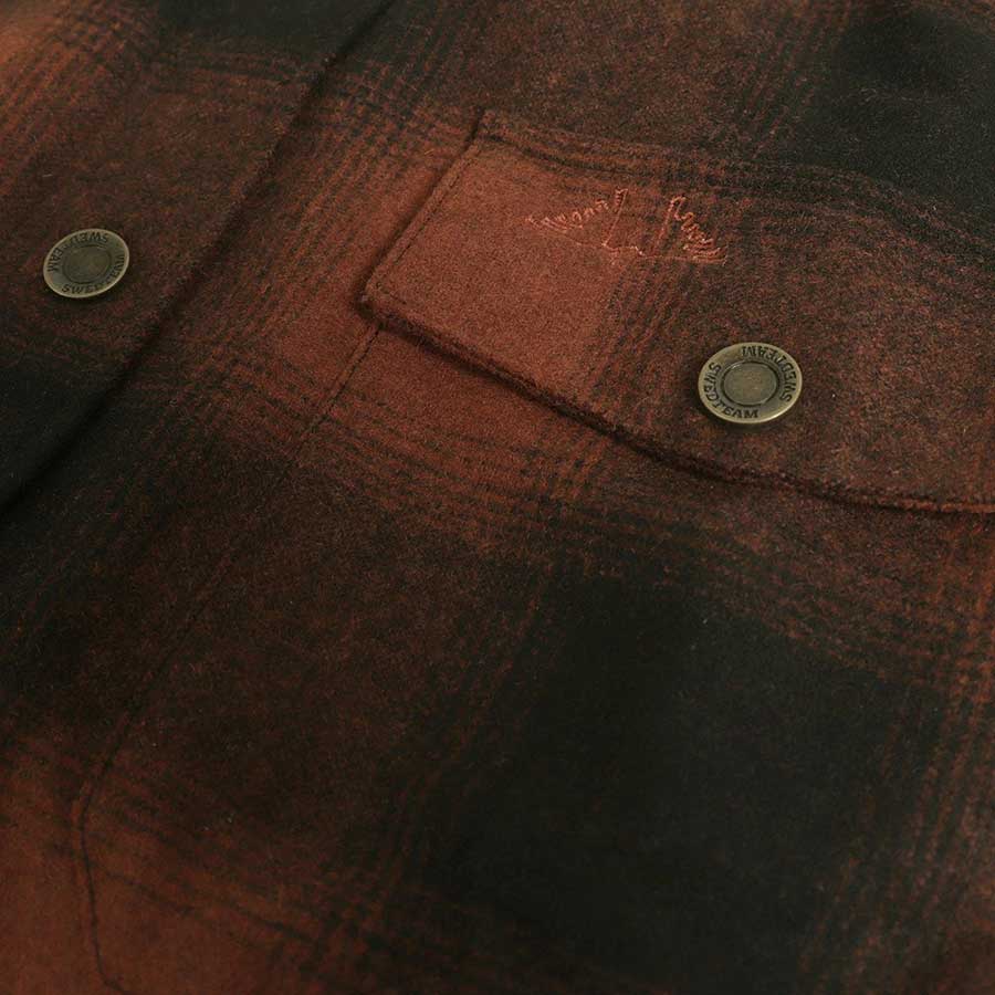Swedteam Lynx Wool Shirt Dark Orange - 4