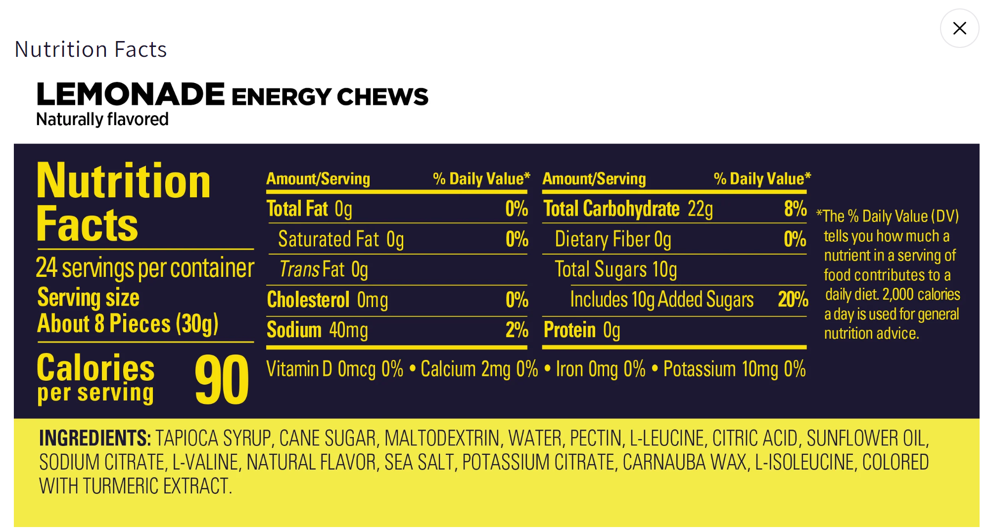 GU Energy chews - Lemonade, 16 pieces - 3