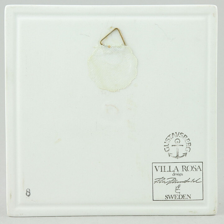 Pia Rönndahl (Villa Rosa 1985) Wall Plaque with Dining Room Motif 12 cm