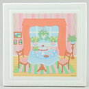 Pia Rönndahl (Villa Rosa 1985) Wall Plaque with Dining Room Motif 12 cm