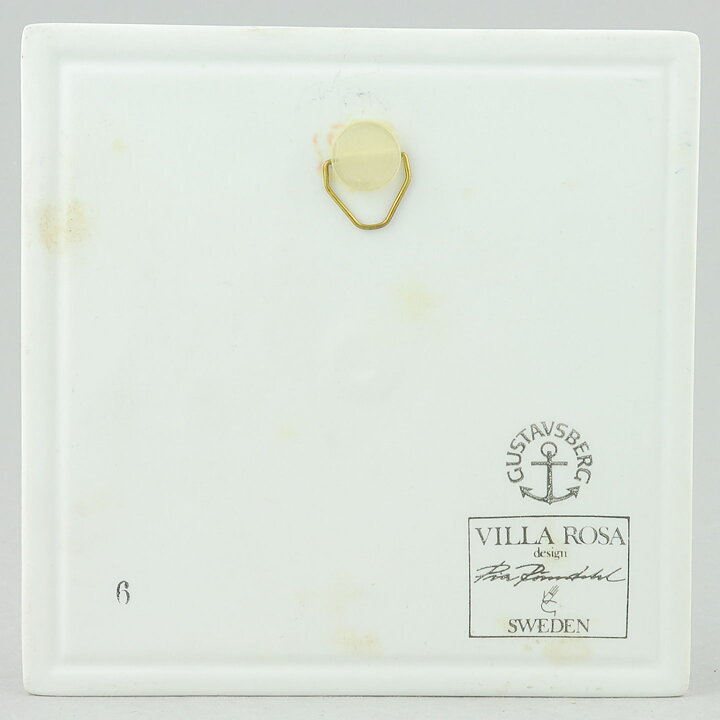 Pia Rönndahl (Villa Rosa 1985) Wall Plaque with Woman in Window Motif 12 cm