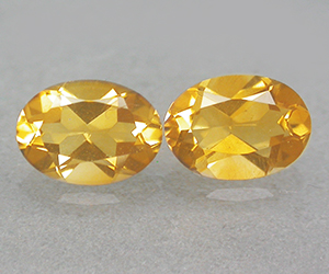 1,42 ct muy bonitas piedras preciosas de citrino naturales ovaladas a juego