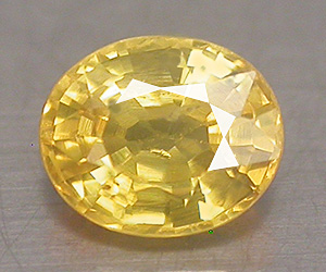 0.38 ct gnistrande vacker oval slipad naturlig gul safir ädelsten - 3