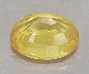 0.38 ct gnistrande vacker oval slipad naturlig gul safir ädelsten - 2