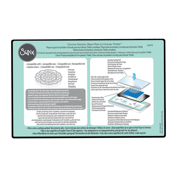 Sizzix Chrome Precision Base Plate For Intricate Thinlits - 660470