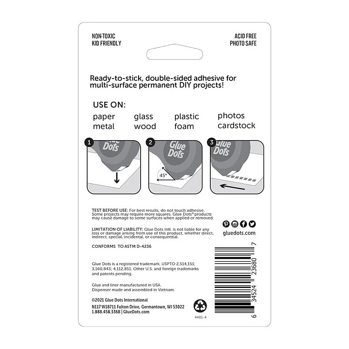 Glue Dots - Non-Refillable Runner Permanent 450 pack