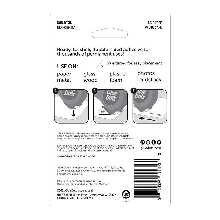 Glue Dots - Non-Refillable Runner Permanent 200 pack