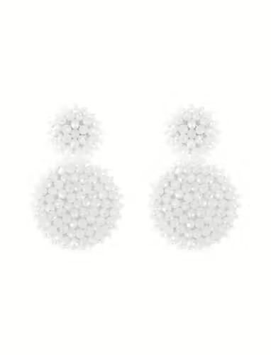 San Remo Earring - White - By Jolima
