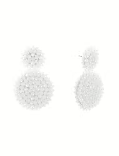 San Remo Earring - White - By Jolima