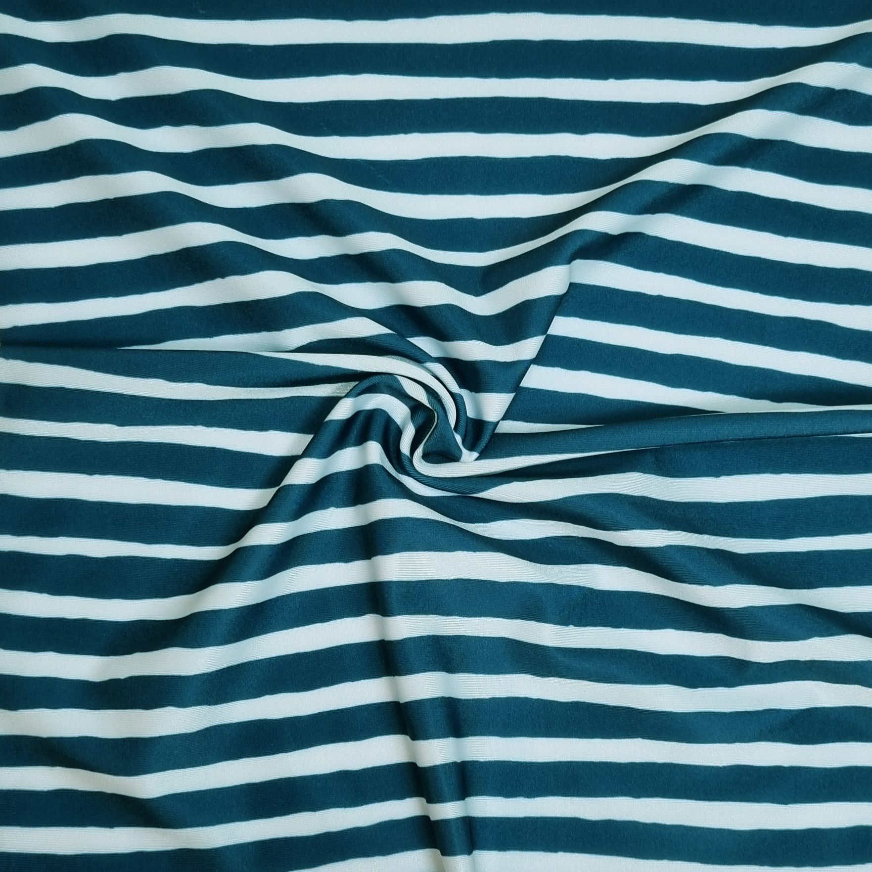 Recycled polyester swimwear fabric matte stripe