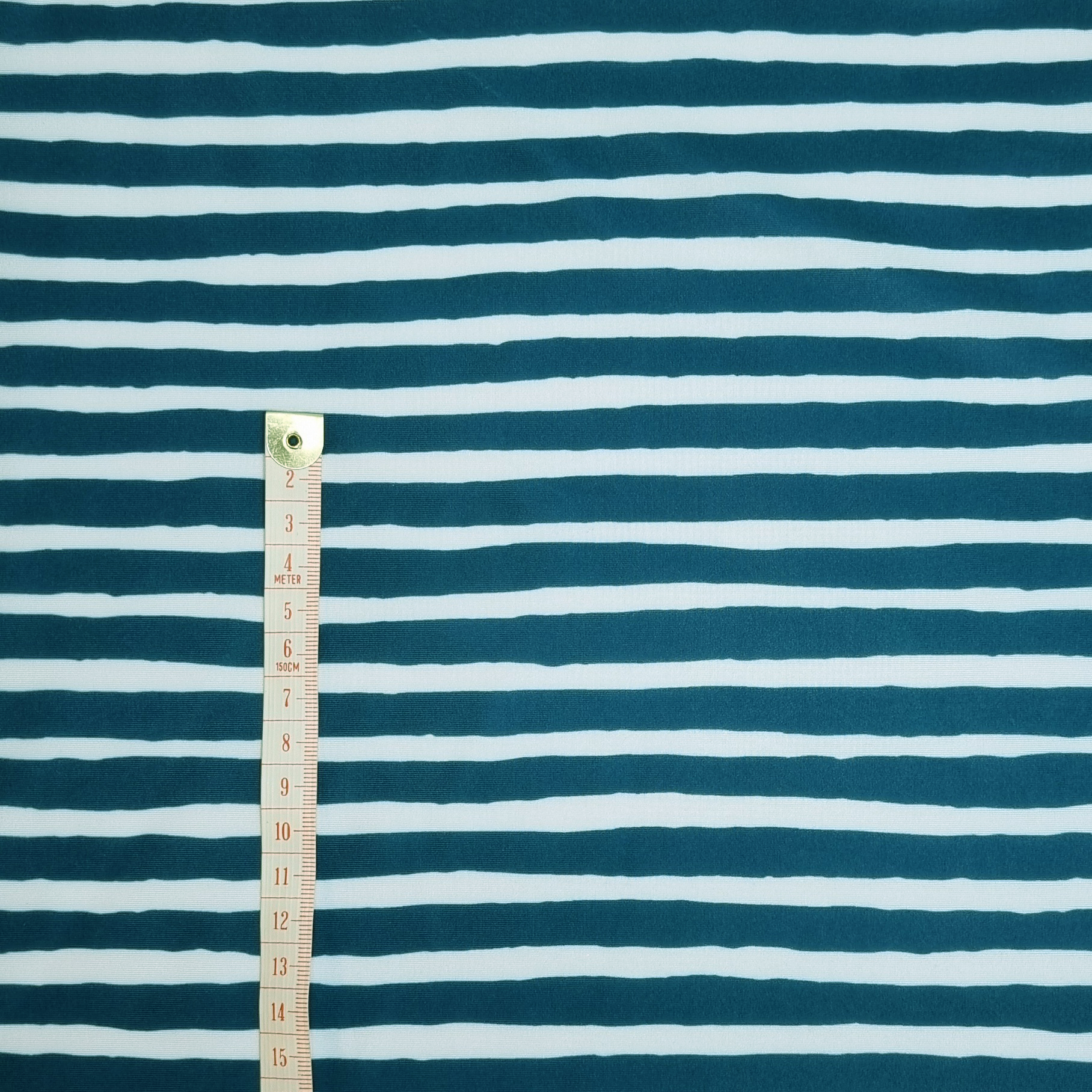 Recycled polyester swimwear fabric matte stripe
