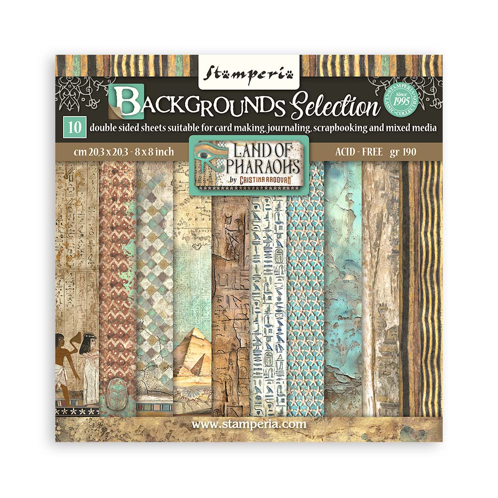 Land of Pharaohs Backgrounds 8x8 Inch Paper Pack 