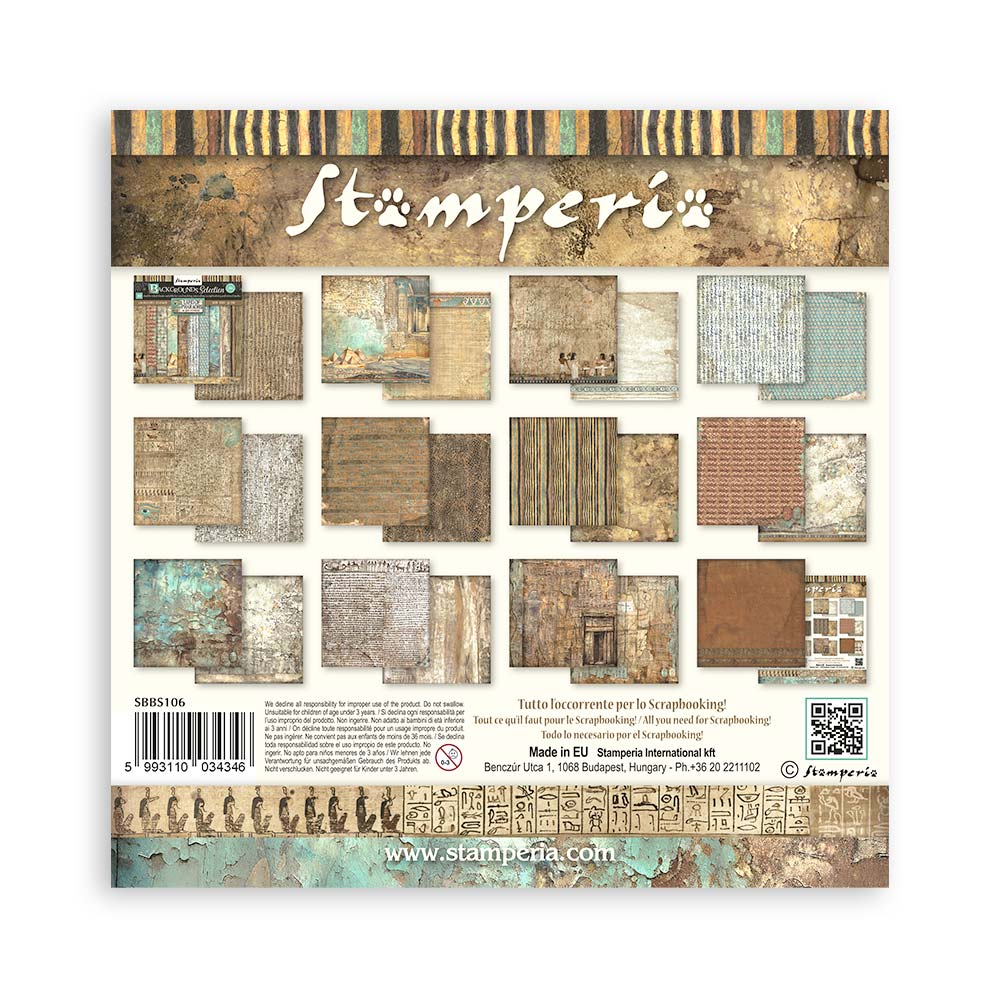 Land of Pharaohs Maxi Background 12x12 Inch Paper Pack - 14