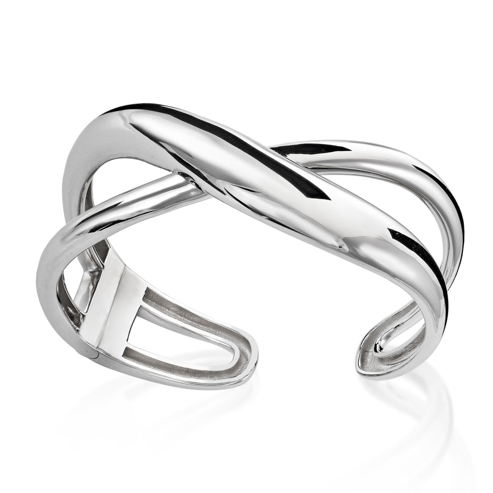 Lineargent Double Rail armband silver
